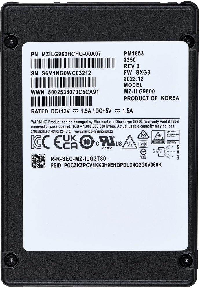 Samsung PM1643a 960GB, MZILG960HCHQ-00A07