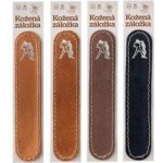 Kožená záložka do knihy Vodnář - kůže ořechová, zlatá ražba – Hledejceny.cz