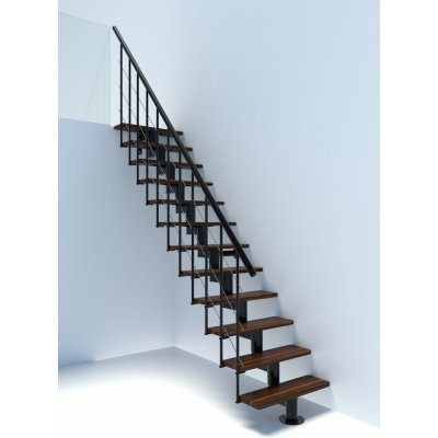 Modulové schodiště Minka Comfort Black Walnut Buk mořený 312 cm – HobbyKompas.cz
