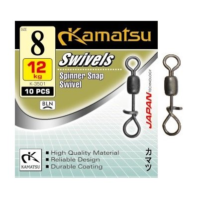 Kamatsu Obratlík SPINNER SNAP SWIVEL vel.8 12kg – Zboží Mobilmania