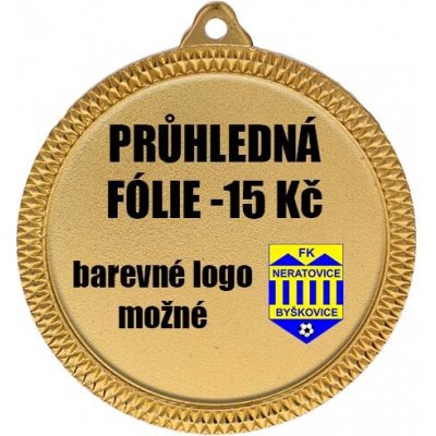 Průhledný štítek fólie medaile – Zboží Dáma