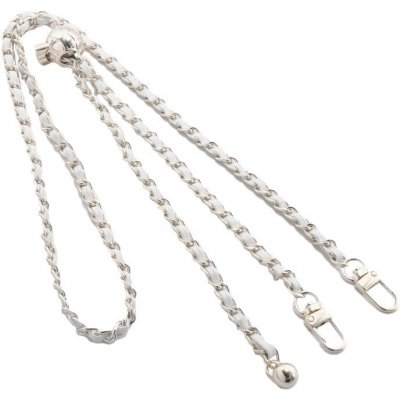 Šňůrka na mobil Braided bílo-stříbrná 126718 – Zboží Živě