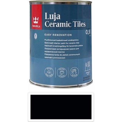 TIKKURILA Luja Ceramic Tiles 0,9 l Černá – Sleviste.cz