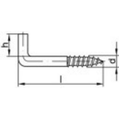 TOOLCRAFT 159595 Rovné háky se závitem 25 mm galvanicky pozinkovaná ocel 100 ks – Hledejceny.cz