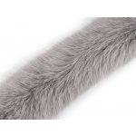 Prima-obchod Našívací oděvní / dekorační kožešina plochá šíře 9 cm, barva 6 šedá – Zboží Živě