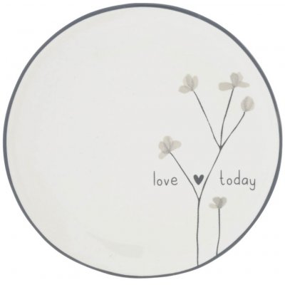 Bastion Collections Mini talířek Love Today 9 cm bílá keramika – Zboží Mobilmania