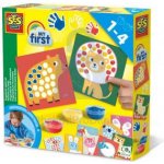 SES Creative Dobarvi si zvířátko baby set prstové barvy se šablonami – Zboží Mobilmania