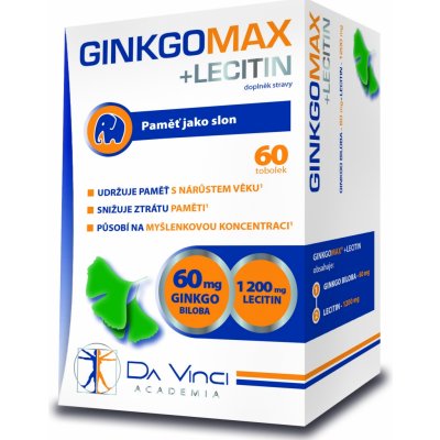 Da Vinci Academia GinkgoMax + Lecitin 60 kapslí – Zboží Mobilmania