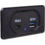 STU 34679.2 USB QC3.0 + USB-C PD3.0 zásuvka 12/24V, montáž na povrch | Zboží Auto