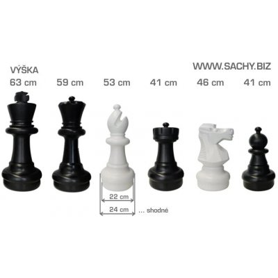 ECI Náhradní šachová figura pro zahradní šachy 63 cm deLuxe – Zboží Živě