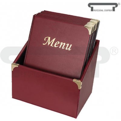 Box s jídelními lístky Basic bordó - 10 JL + box - A4 – Zboží Mobilmania