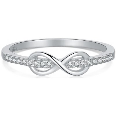 Meucci Stříbrný prsten se zirkony nekonečno SYR039 – Zboží Dáma