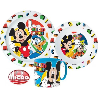 Disney Mickey Jídelní sada Mickey Mouse 3 ks – Zboží Mobilmania