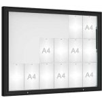 PROCITY Venkovní vitrína model 1000, 18 x A4, plexi, černá | Zboží Auto