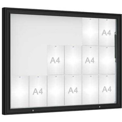 PROCITY Venkovní vitrína model 1000, 18 x A4, plexi, černá | Zboží Auto