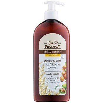 Green Pharmacy Body Care Oat & Macadamia Oil tělové mléko pro zklidnění a hydrataci pokožky (0% Parabens, Artificial Colouring) 500 ml