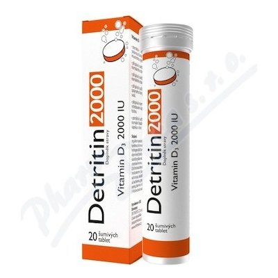 NP PHARMA Detritin 2000 IU Vitamin D3 20 šumivých tablet – Zboží Mobilmania