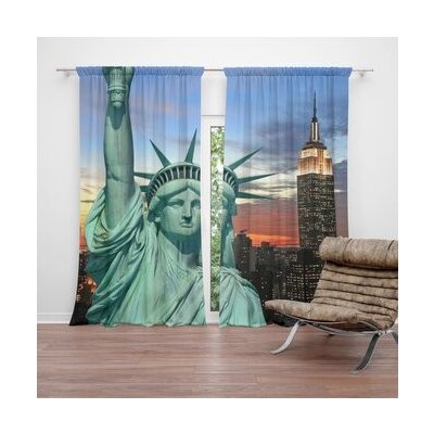 Sablio Závěs Socha Svobody: 2ks 140x250cm – Hledejceny.cz