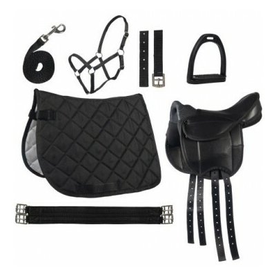 HKM Lucy set sedlo pro pony s příslušenstvím b.černá – Zboží Dáma