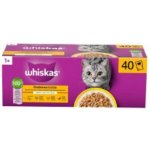 Whiskas Výběrové menu hovězí kuře losos tuňák v želé 40 x 85 g – Sleviste.cz