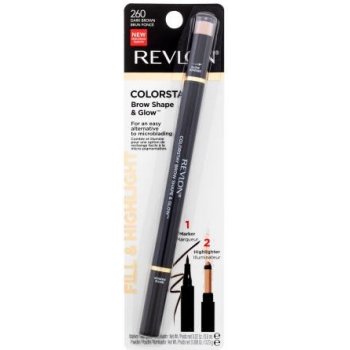 Revlon Colorstay Brow Shape & Glow ultra jemný fix na obočí s rozjasňovačem 255 Soft Brown 0,83 g