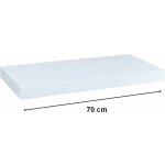 STILISTA Nástěnná police VOLATO matná bílá 70 cm – Zboží Dáma