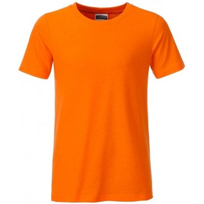 James & Nicholson klasické chlapecké tričko z biobavlny 8008B Oranžová – Zboží Mobilmania