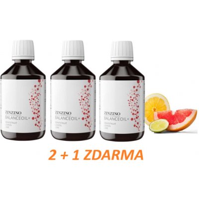 Zinzino Balanceoil+ grapefruit citron a limetka 2 +1 3x 300 ml – Hledejceny.cz