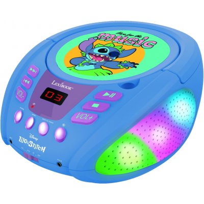Svítící Bluetooth CD přehrávač Disney Stitch – Hledejceny.cz
