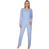 Dámské jednobarevné pyžamo s nápisem 643/31 Regina modré