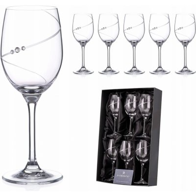 Diamante sklenice na červené víno Silhouette City s krystaly Swarovski 6 x 350 ml – Zboží Dáma