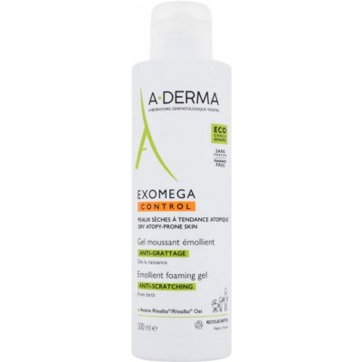 A-Derma Exomega Control Emollient Foaming Gel šetrný pěnivý gel pro suchou pokožku se sklonem k atopii 500 ml