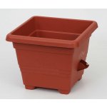 PLASTIA Hranatý samozavlažovací kv. Bergamot 30x30 cm terakota – HobbyKompas.cz