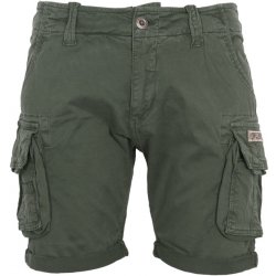 Alpha Industries kalhoty krátké Crew short olivová tmavá