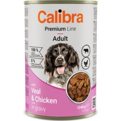 Calibra Premium Dog with Veal & Chicken 12 x 1240 g