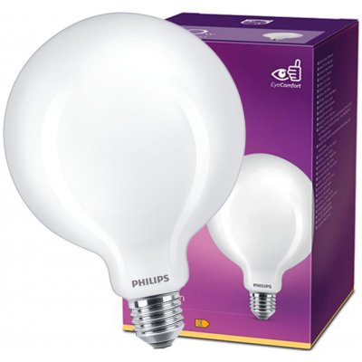Philips Globe E27 G120 LED žárovka 7W = 60W 806 lm 2700K teplá bílá Filament Milky – Hledejceny.cz
