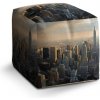 Sedací vak a pytel Sablio Taburet Cube New York Skyline 40x40x40 cm