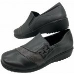 Dámské šedé nadměrné mokasíny s jemným zateplením – Zboží Dáma