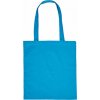 Nákupní taška a košík Printwear Bavlněná nákupní taška s dlouhými uchy, azurová