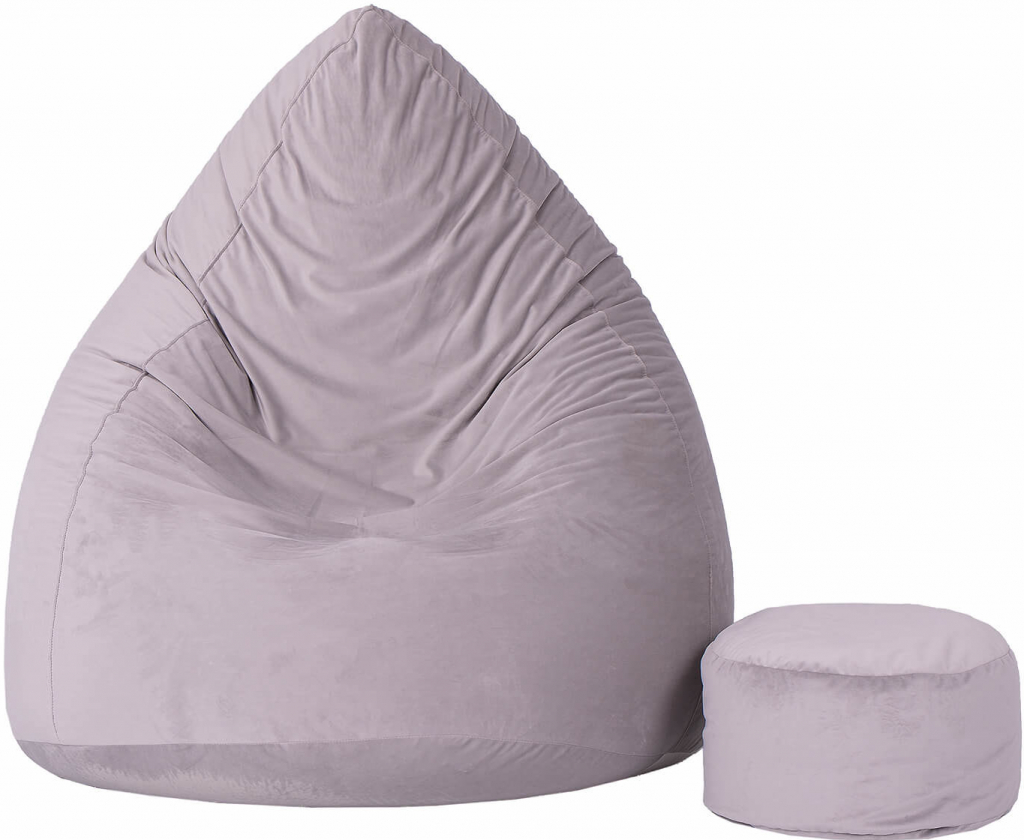 Toffel sedací vak maxi comfort velur 125 x 95 cm šedá