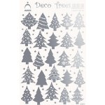 Samolepky hladké vánoční obrázky stříbrné stribrna – Zboží Mobilmania