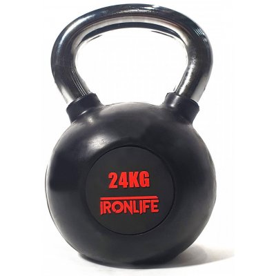 IRONLIFE pogumovaný Kettlebell 24 kg – Zboží Mobilmania