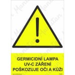 Germicidní lampa UV-C záření poškozuje oči a kůži, plast 297 x 420 x 0,5 mm A3 – Hledejceny.cz