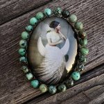 Autorská skleněná brož Růže S0646 – Zboží Dáma