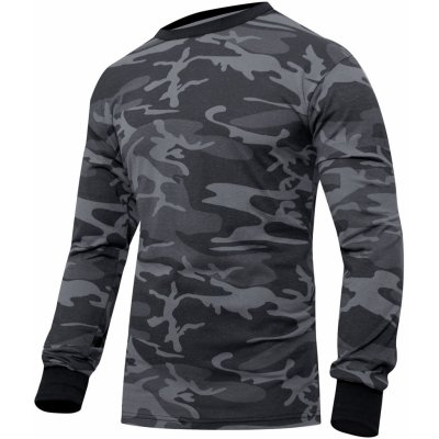 Tričko Rothco s dlouhým rukávem Black camo – Zboží Dáma