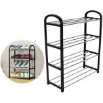 HomeLife BW4 Botník 4 police 46 x 63 x 19 cm černý – Zboží Dáma