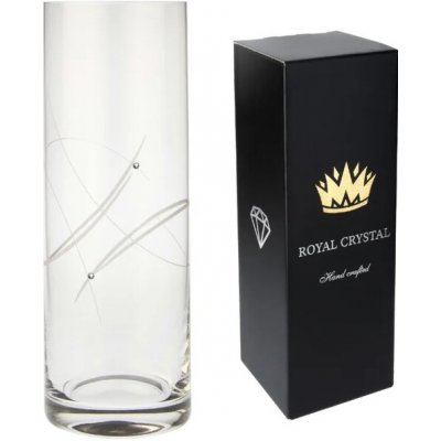 Bohemia Crystal Skleněná váza válec galaxie - 300 mm Swarovski, Preciosa – Hledejceny.cz
