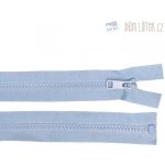 Zip kostěný dělitelný světle modrý, délka 40 cm – Zboží Mobilmania