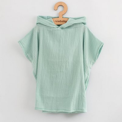 Dětské mušelínové pončo New Baby Feeling mint – Zboží Dáma