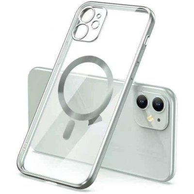 Pouzdro SEMagSafe silikonové Apple iPhone 15 Pro - stříbrné
